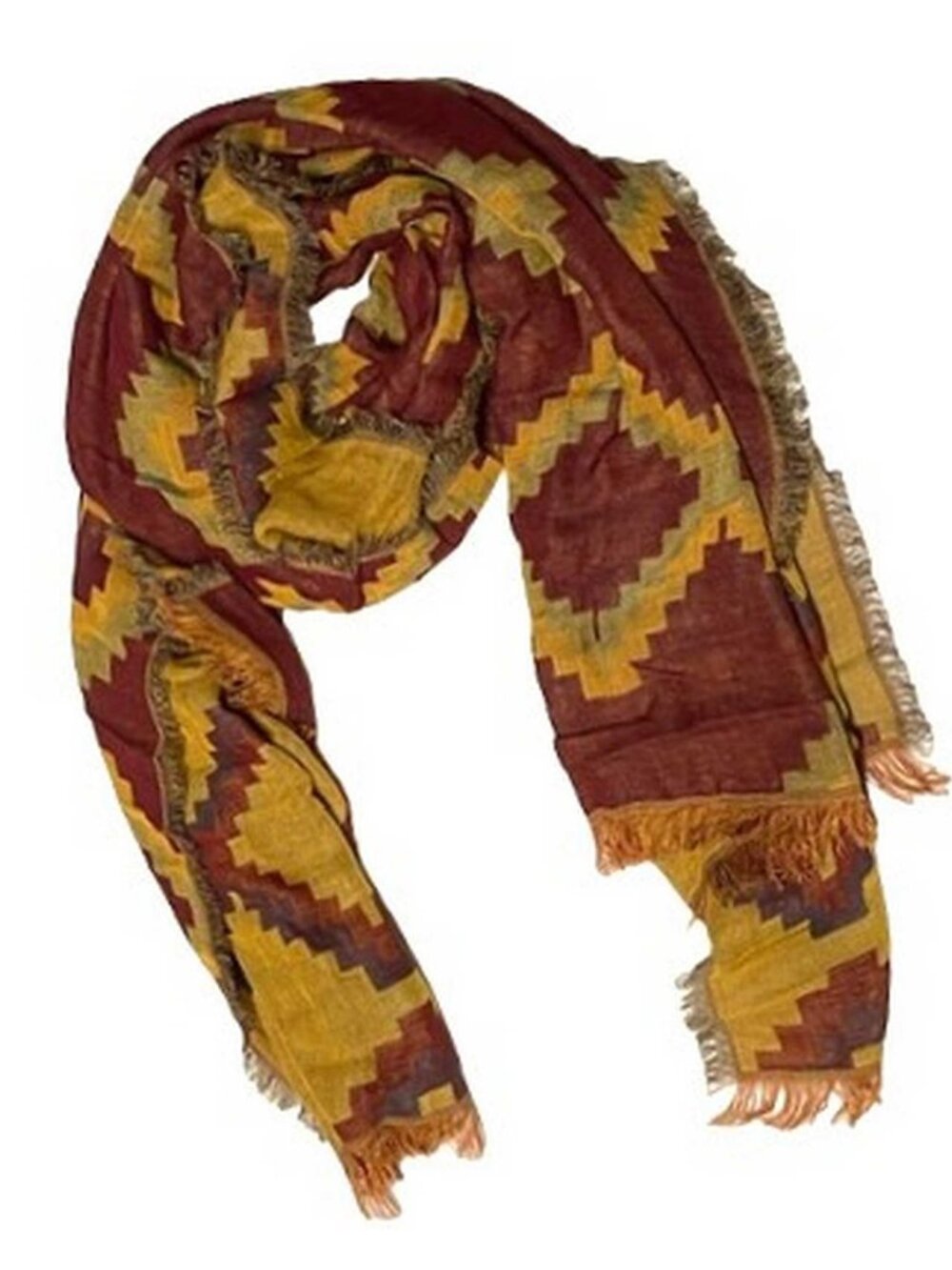 Denim & Co. Canyon Retreat Double Face Jacquard Scarf